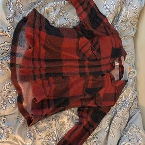 Zenana Outfitters Red and Black Plaid Shirt